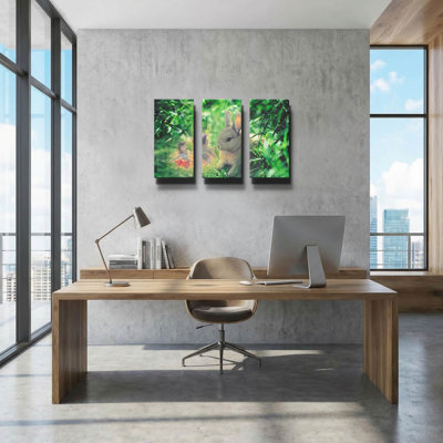 'Lost Baby' By Kirk Reinert Triptych Wall Art, 36" x 24"