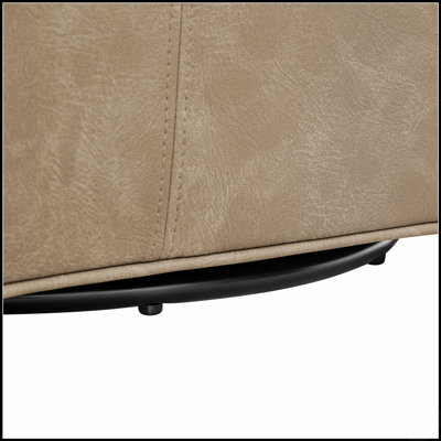 Fauteuil d'appoint pivotant en similicuir au design élégant et pivotant à 360 degrés pour une assise confortable et un décor polyvalent