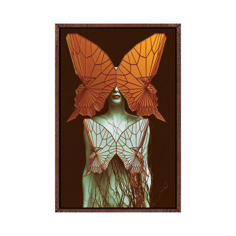 Transformation II - Print on Canvas, 101.6 cm H x 66.04 cm W, Brown Framed