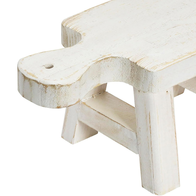 Piédestal en bois multifonctionnel avec poignée, conception unique, adapté à divers cas de figure, Blanc