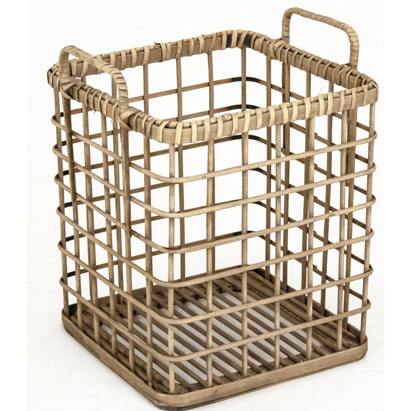 Panier en bois massif, H 13,75 po x l 12 po x P 11 po