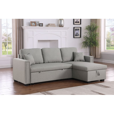 Mahiyah -Upholstered Sleeper Sofa Sectional by Hokku Designs