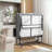 Cot Size Metal Foldable Rollaway Bed with Memory Foam Mattress, 350lbs Capacity, Portable Guest Bed on Wheels