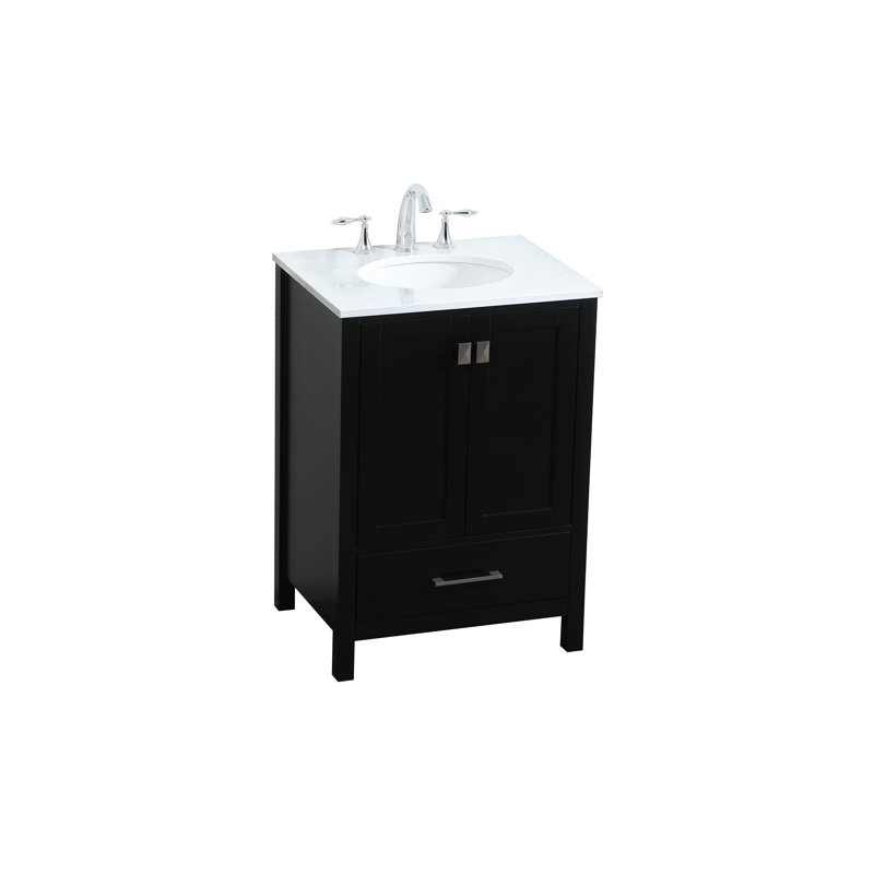 Ensemble de meuble-lavabo simple 24 po Irene, Noir