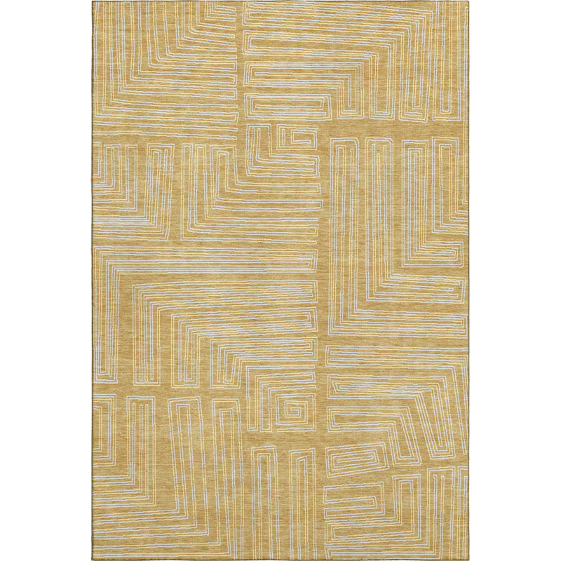 Premium Machine Washable Harrietstown AMF1045 Geometric Rug, Rectangle 10' x 14'