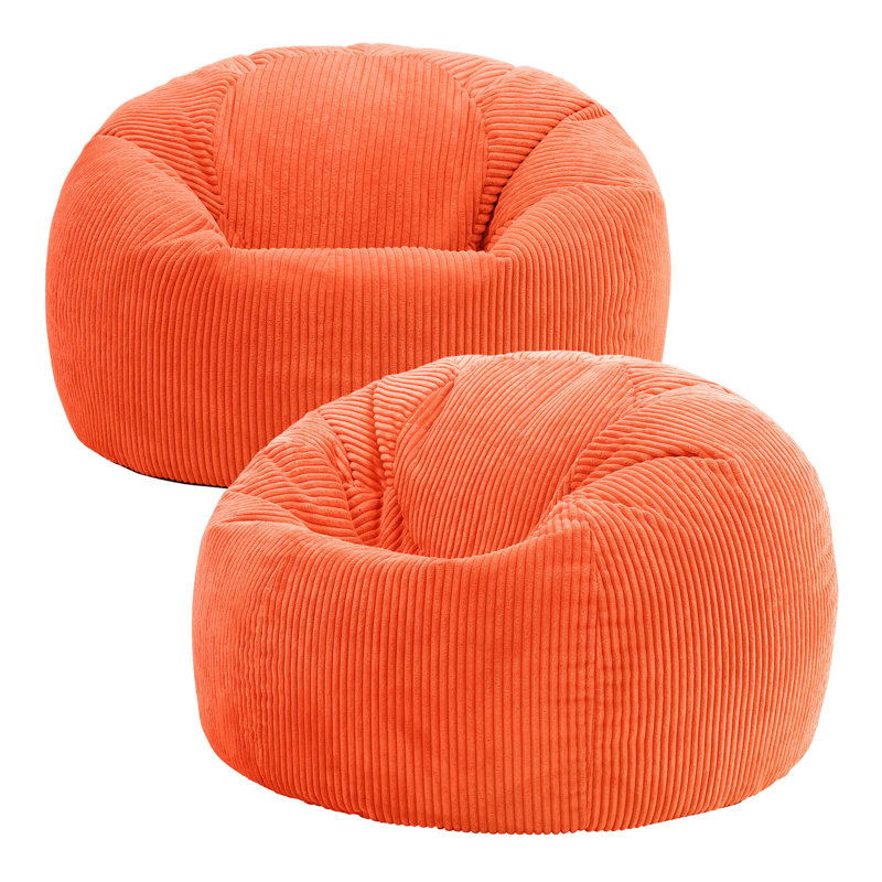 Kingston Corduroy Classic Bean Bag , Orange