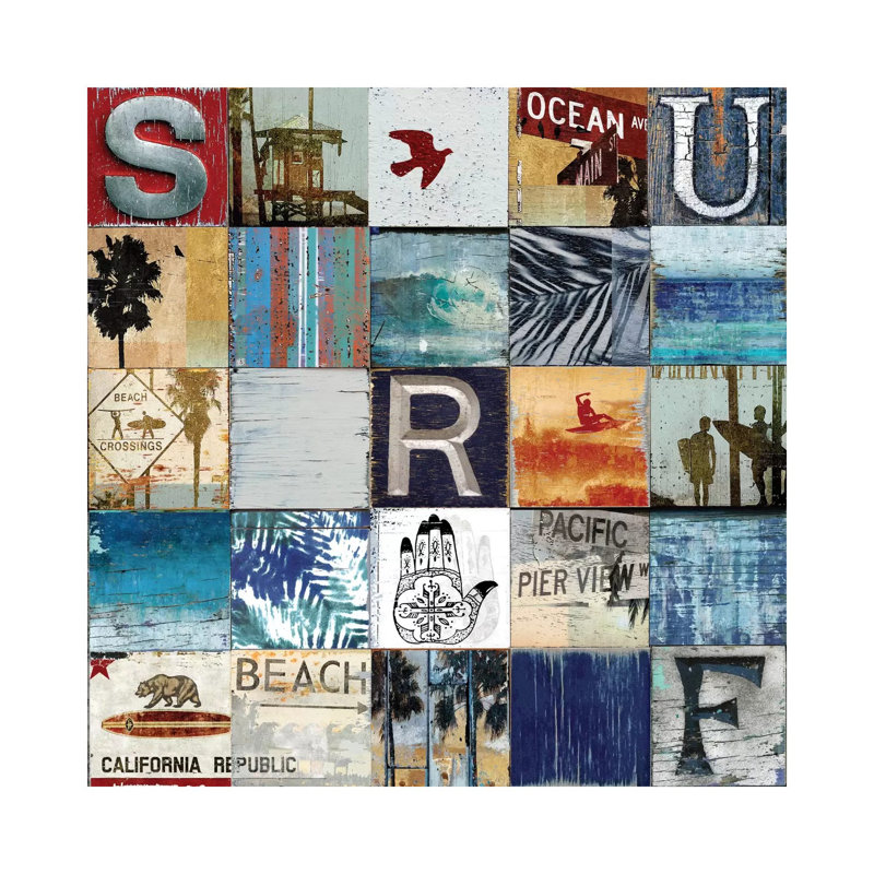 Surf City, 31 cm H x 31 cm W x 1.91 cm D