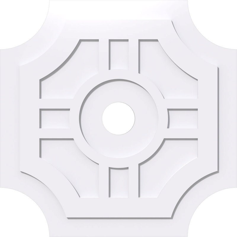 Médaillon de plafond contemporain en PVC Haus Haus, H 1 po x l 36 po x P 36 po