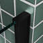 Walk in Shower Screen With Black Stainless Steel Support Bars-397792650