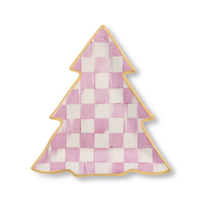 Bubblegum Pink Check Tree Dish