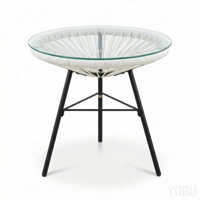 Table d'appoint en osier synthétique Nusa