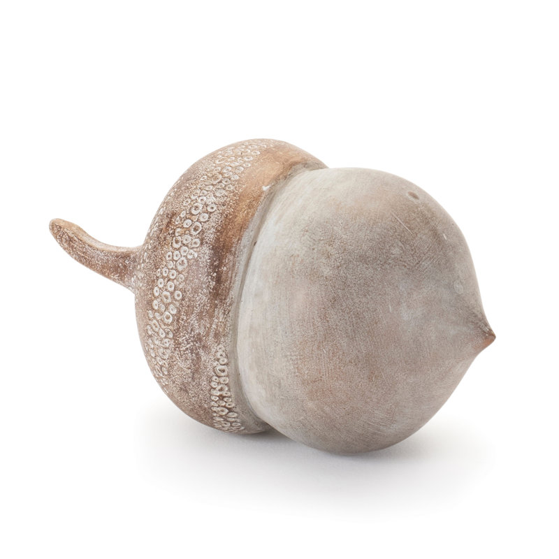 White Washed Etched Acorn 