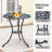 Metal Patio Floral-Patterned Bar Set Of 3