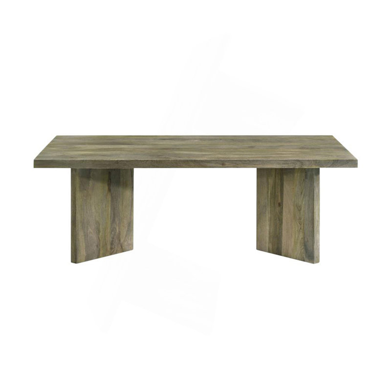 Rectangular Solid Wood Coffee Table, Mango Brown