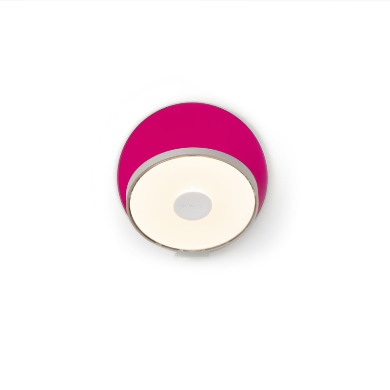 Plafonnier encastré à DEL 1 lumière Gravy, Rose vif mat / argent