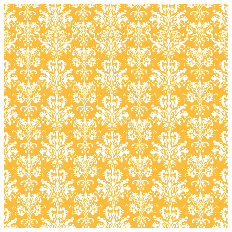 Édredon jaune à motif damassé, Twin Extra Long