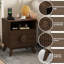 Table de chevet cannelée avec station de charge, table de chevet moderne en bois de 19,6 po de large avec 2 tiroirs pour la chambre à coucher-4172944-4173038
