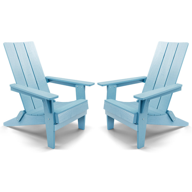 Allurine Foldable Outdoor Adirondack Chair, Blue