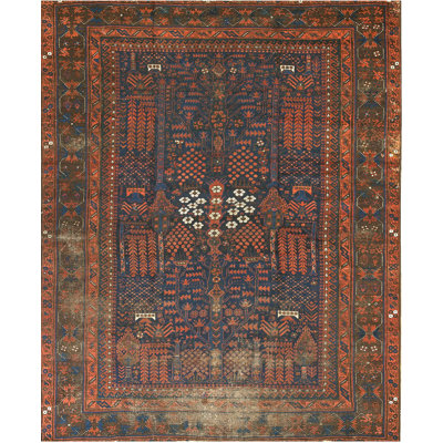 Mid 19th Century Antique Tribal Afghan Baluch Rug