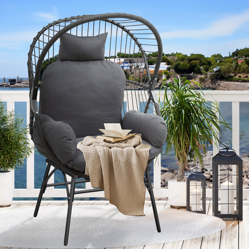 Fauteuil à œufs Coyla, Gris