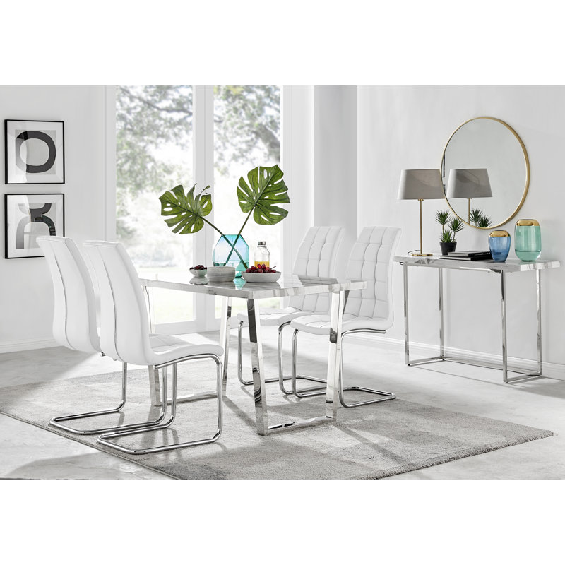 4 - Person Dining Set, White