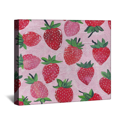 Décoration murale toile Strawberries - fruits en plusieurs tailles