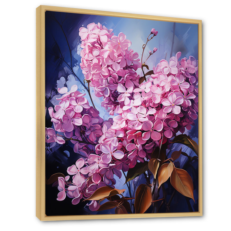 «Serenity Lilac Magic I» sur toile, Cadre naturel flottant, H 32 po x l 16 po x P 1 po