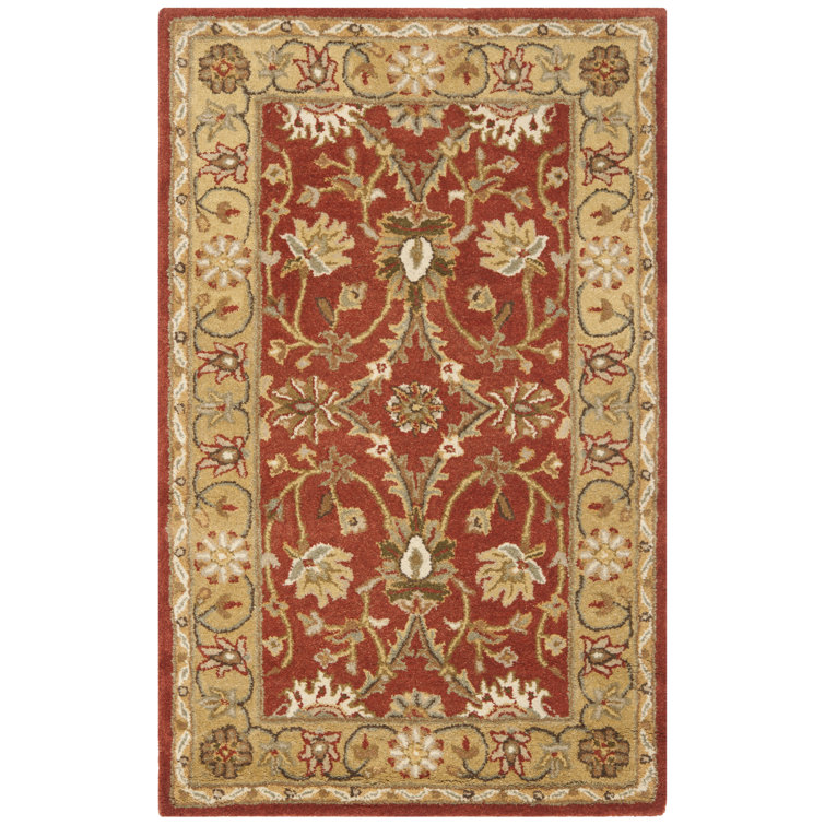 Dunbar Hand Tufted Wool/Cotton/Latex Oriental Rug in Gold/Rust