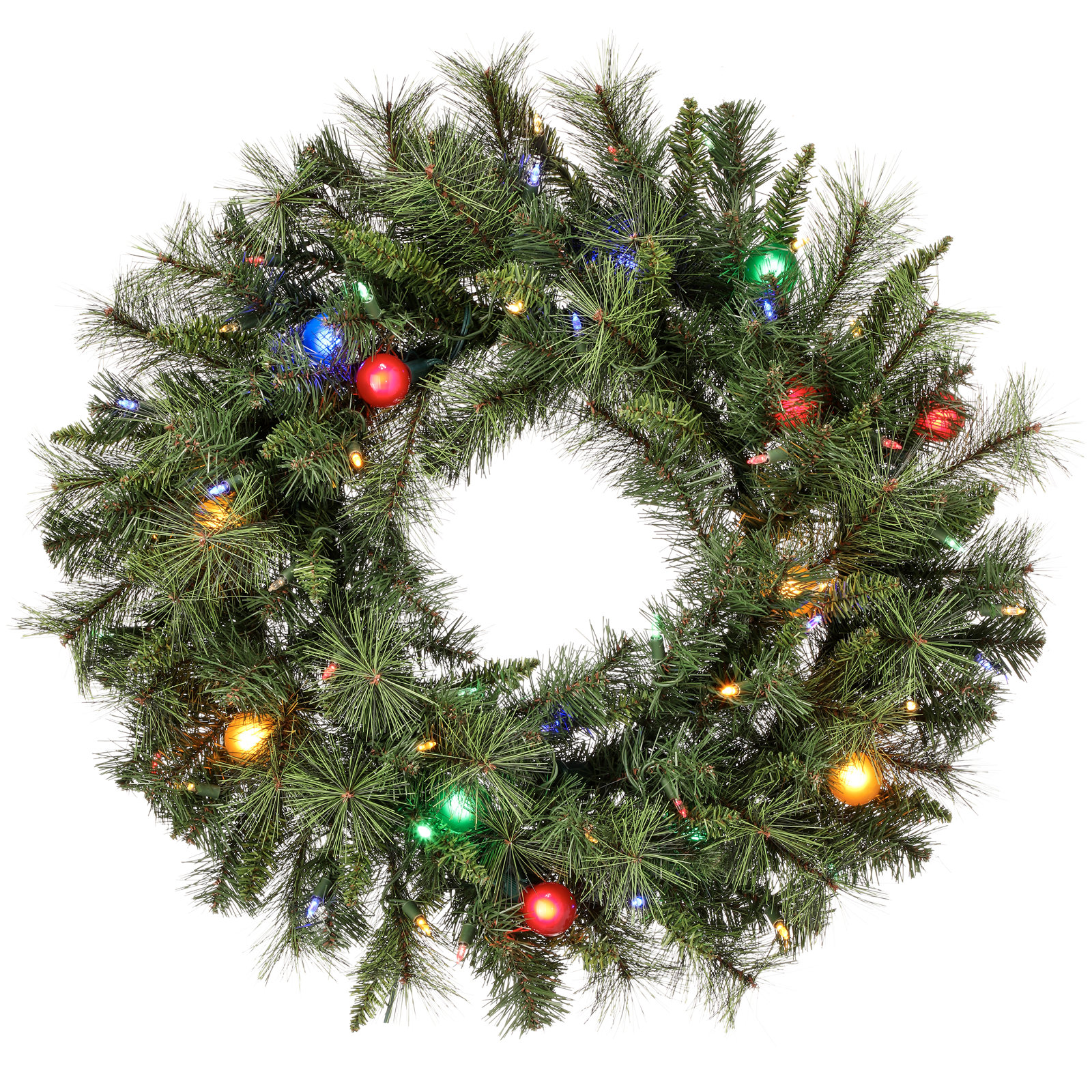 LED Twinkle Belgium Wreath, 30" W x 30" H x 6" D, Multicolored