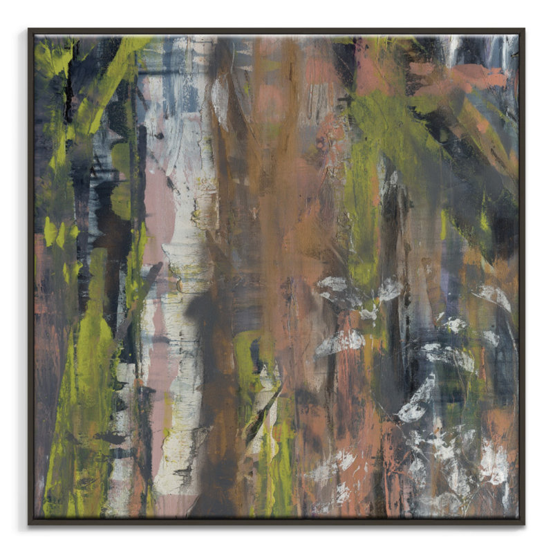 Light Show by Sally Adams - Painting on Canvas, 76cm H x 76cm W, Black