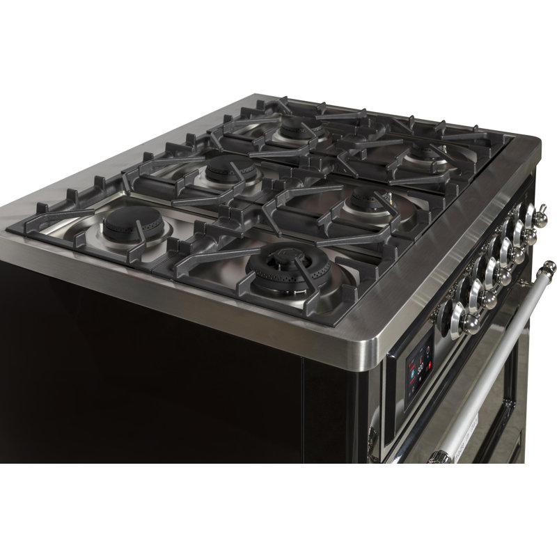 Majestic II Series 36" 3.5 cu ft. Freestanding Dual Fuel Range, Liquid Propane, White/Chrome