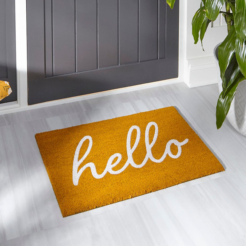 Non-Slip Outdoor Doormat, Natural, Rectangle 1'6" x 2'6"