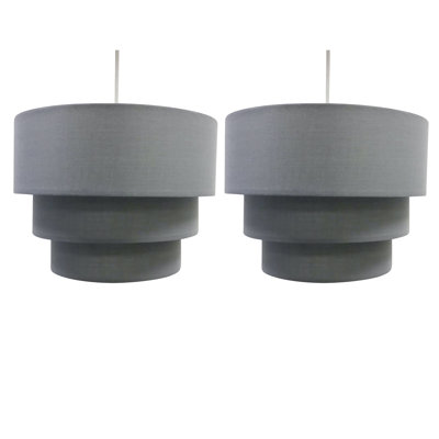 Layer 24cm H Cotton Drum Pendant Shade