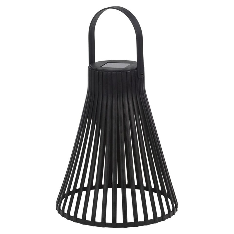 Belfast 25cm Solar Integrated LED Outdoor Lantern, Black