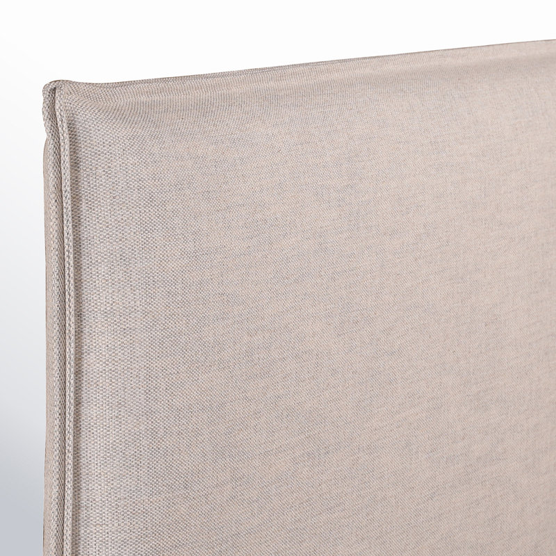 Timothy Upholstered Low Profile Platform Bed, Queen, Wheat Basketweave, 45.5