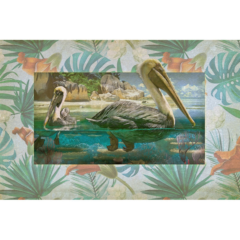 Pelican Paradise V by Steve Hunziker - Wrapped Canvas Painting, 30cm H x 46cm W x 3.8cm D