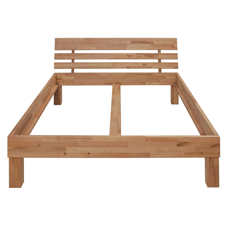 Rosalind Solid Wood Bed, Beech, European Double (140 x 200cm)
