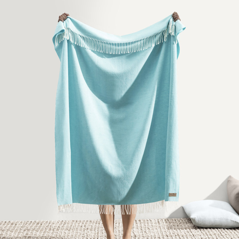 Italian Herringbone Throw Blanket, Charcoal
