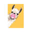 Sneaky Bubble Gum Llama 1 Piece Wall Art on Canvas-329991003-340206061