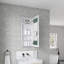 Armoire à pharmacie avec miroir de salle de bain - Armoires à pharmacie à porte en bois pour salle de bain, miroir encastré ou de surface, miroir de salle de bain avec rangement