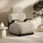 Chaise berçante moderne en bois massif rembourré-111048251