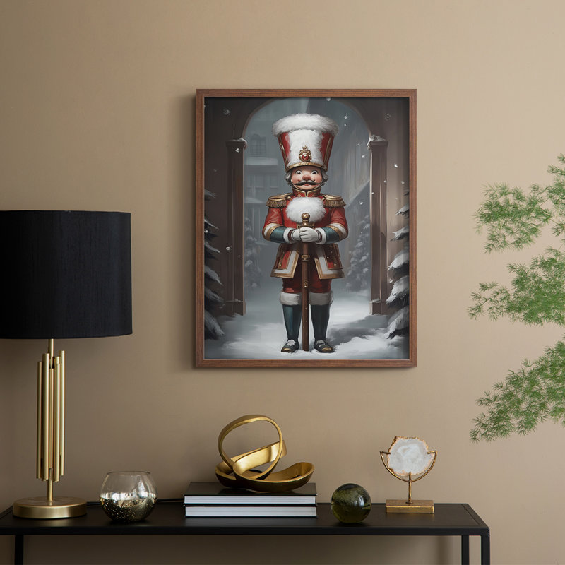 «Christmas Holiday Art», série 2-CLxxii, reproduction encadrée - bois massif, H 30 po x l 24 po, Noyer