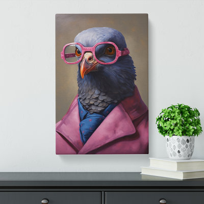 Pigeon With Glasses - No Frame Print