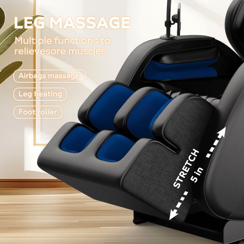Fauteuil de massage inclinable à gravité zéro avec pression d'air complète