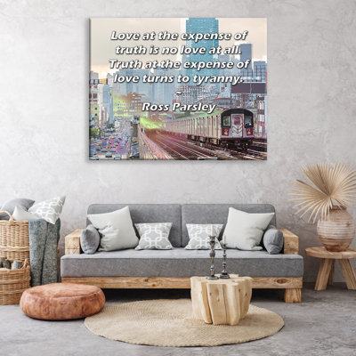 ArtsyQuotes Gallery Wrapped Canvas By Ross Parsley: "Love at the expense of truth is no love at all. Truth at the expense of love turns to tyranny."