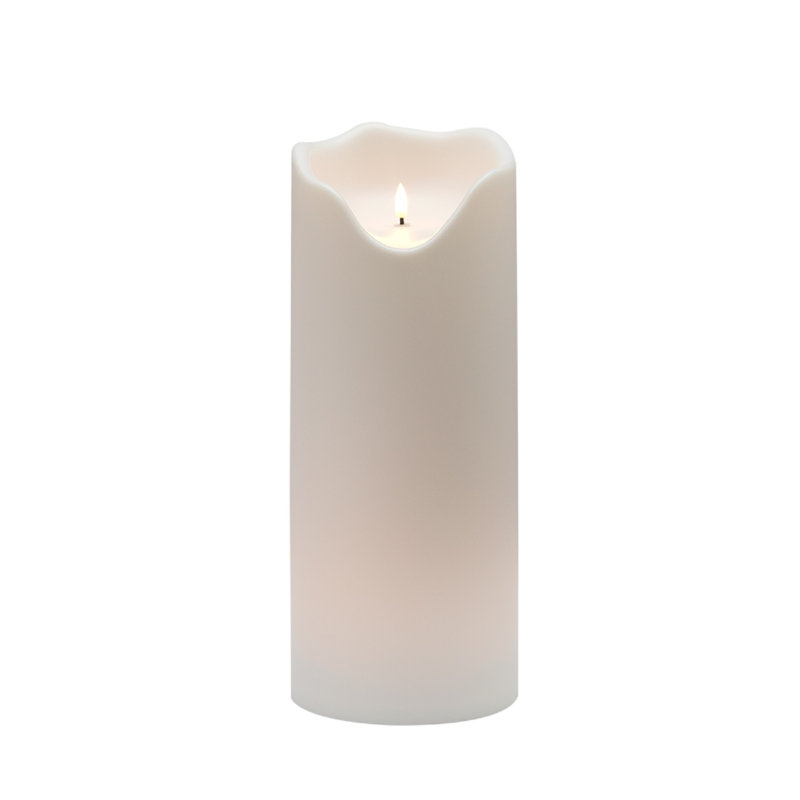 Bougie blanche sans flamme pour l'extérieur, Grand
