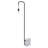 Ahmond 59" Black And White Marble And Steel LED Floor Lamp