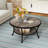 Aderes Round 2-Tier Coffee Table with Scalloped Edges-16001004