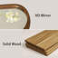 Miroir incliné mural et en bois massif Bethany