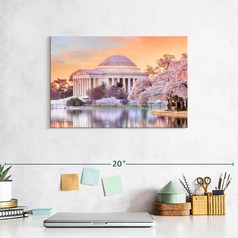 Jefferson Memorial Sakura, 8" H x 12" W